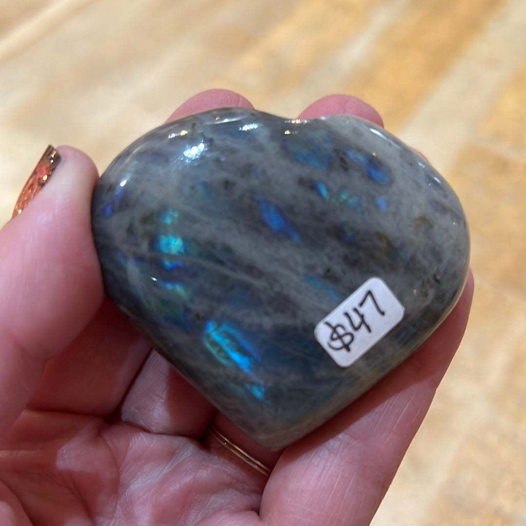 Labradorite Heart