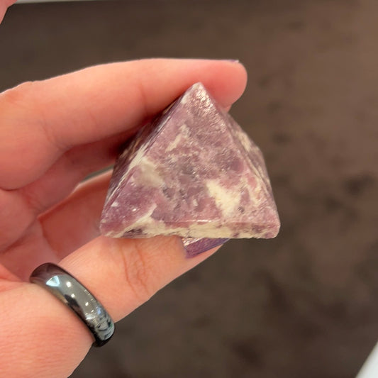 Lepidolite pyramid