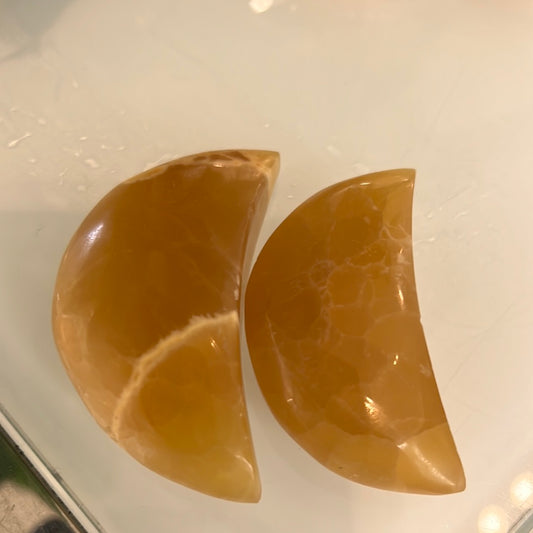 Honey Calcite Moons