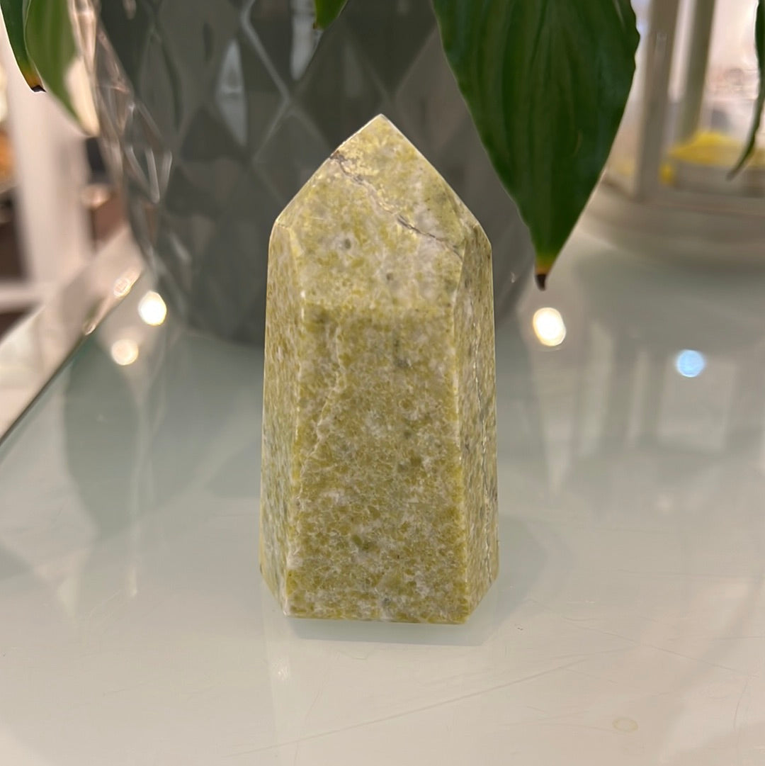 Lemon Dendritic Chalcedony Tower