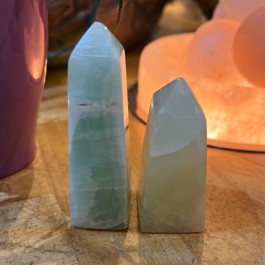 Pistachio Calcite Tower