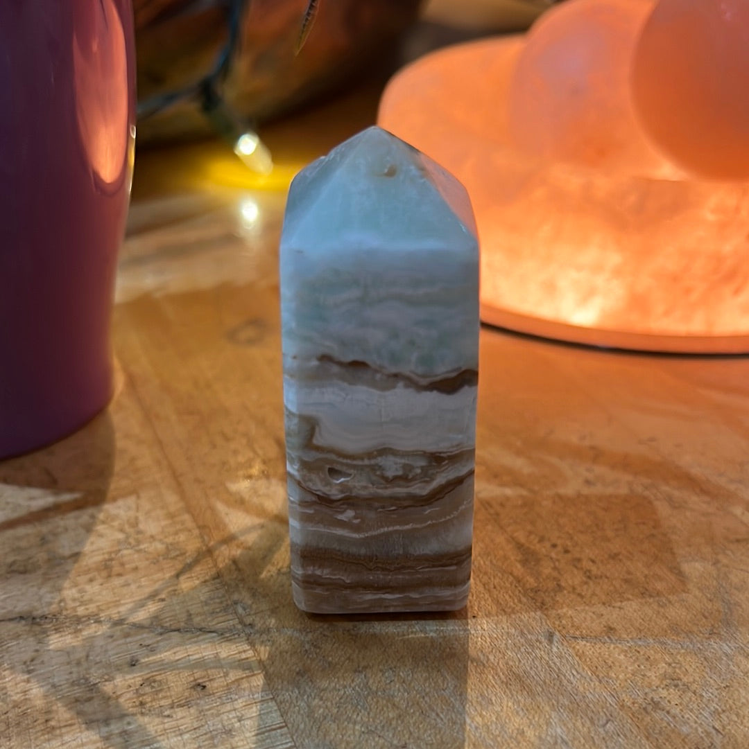 Caribbean Blue Calcite Tower