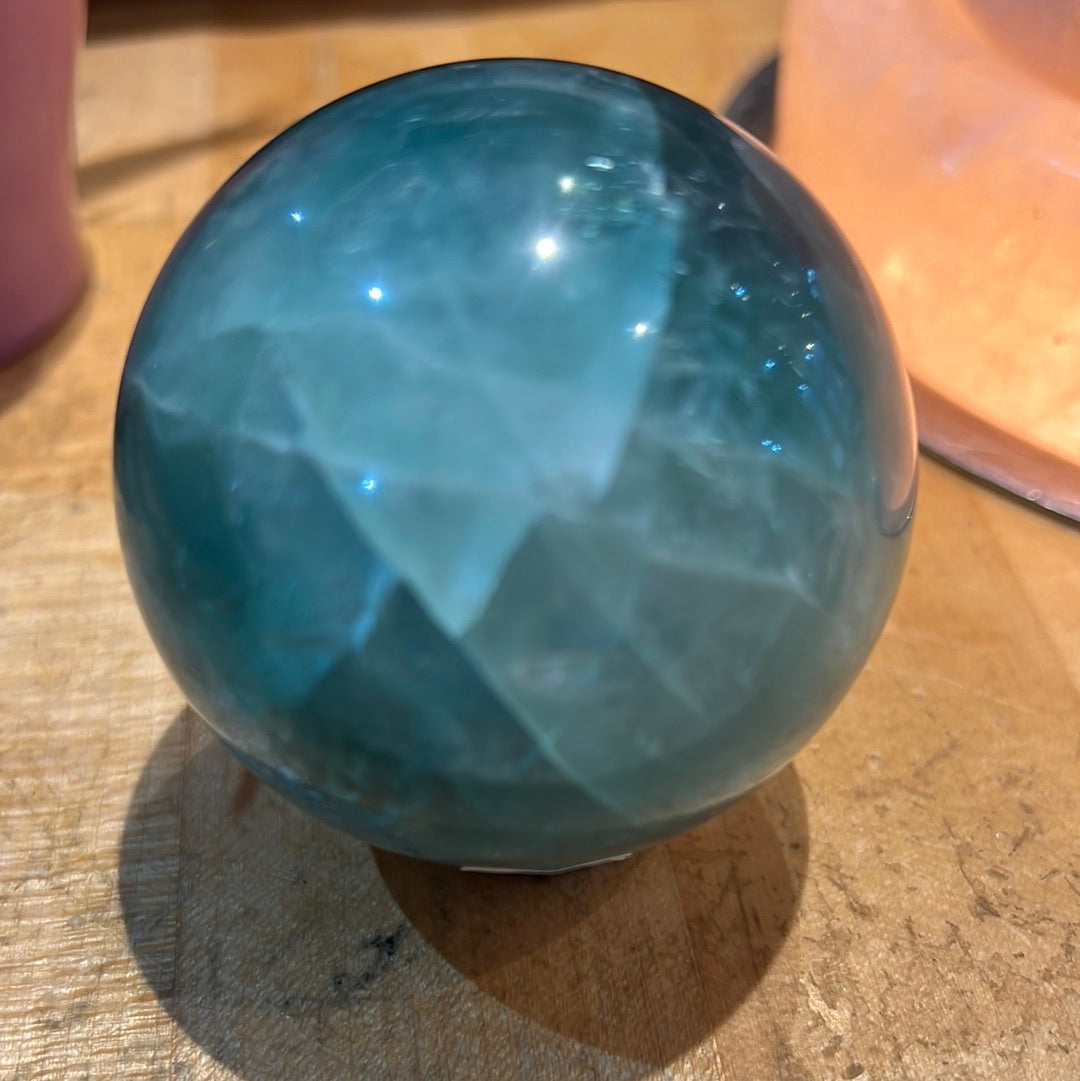 Rainbow Fluorite Sphere