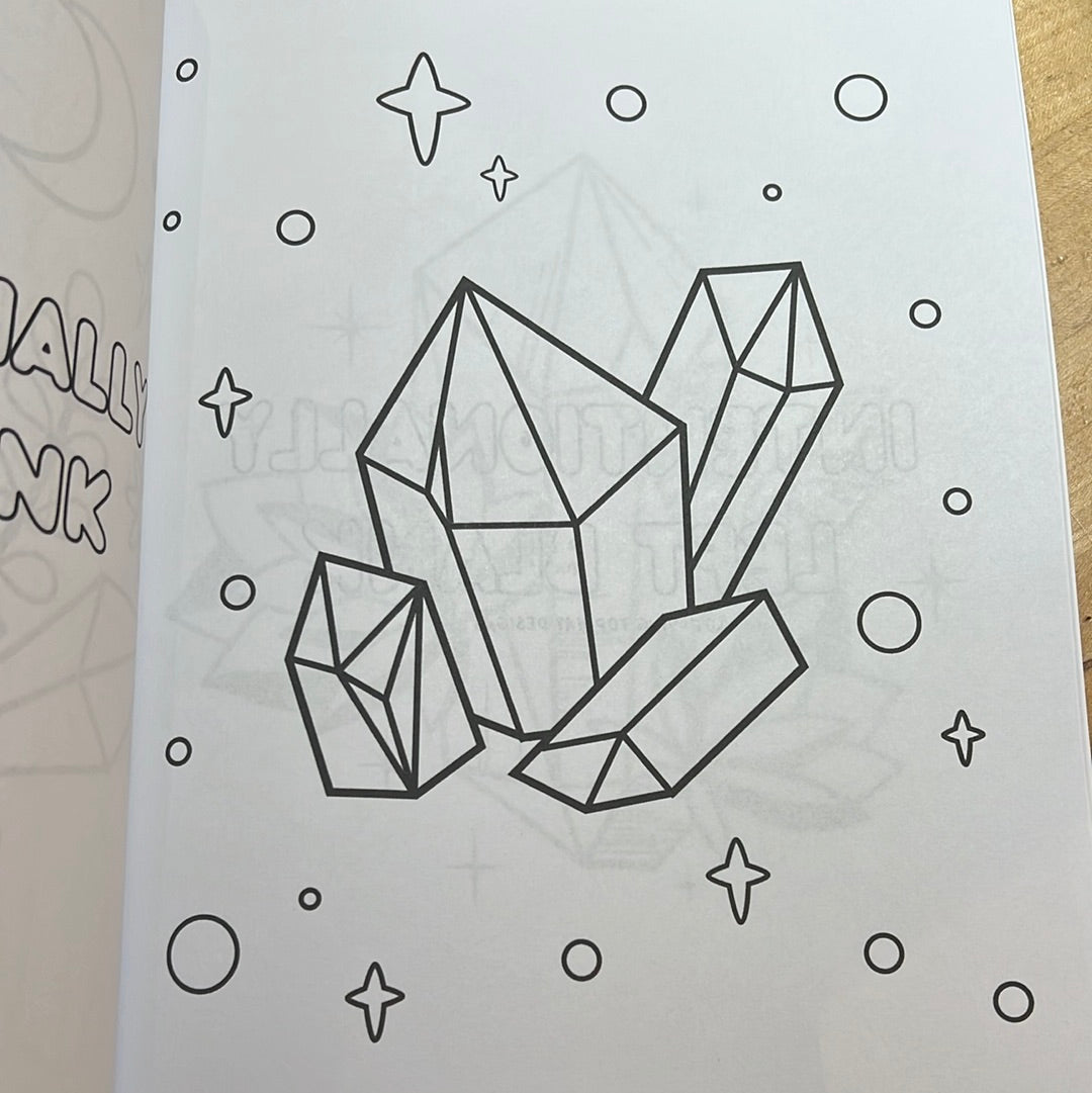 Crystals & Gemstones Coloring Book