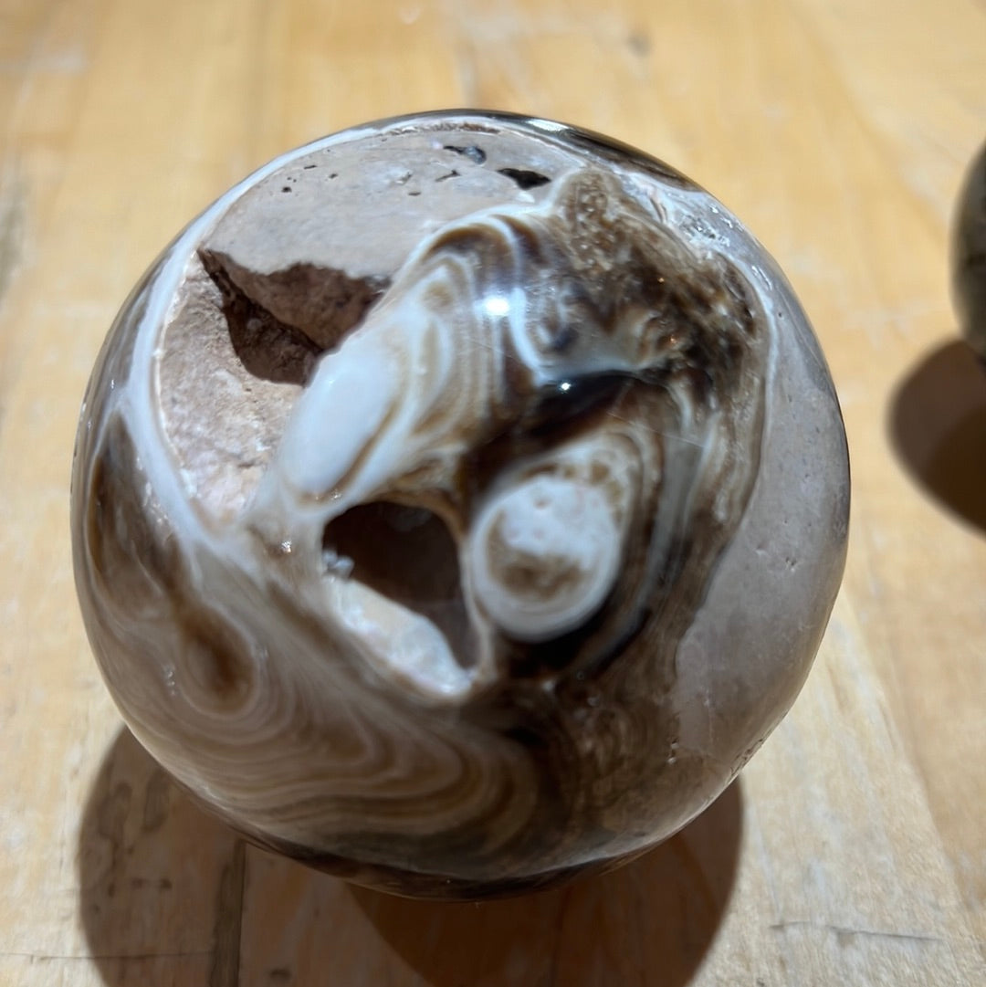 Chocolate Calcite Sphere