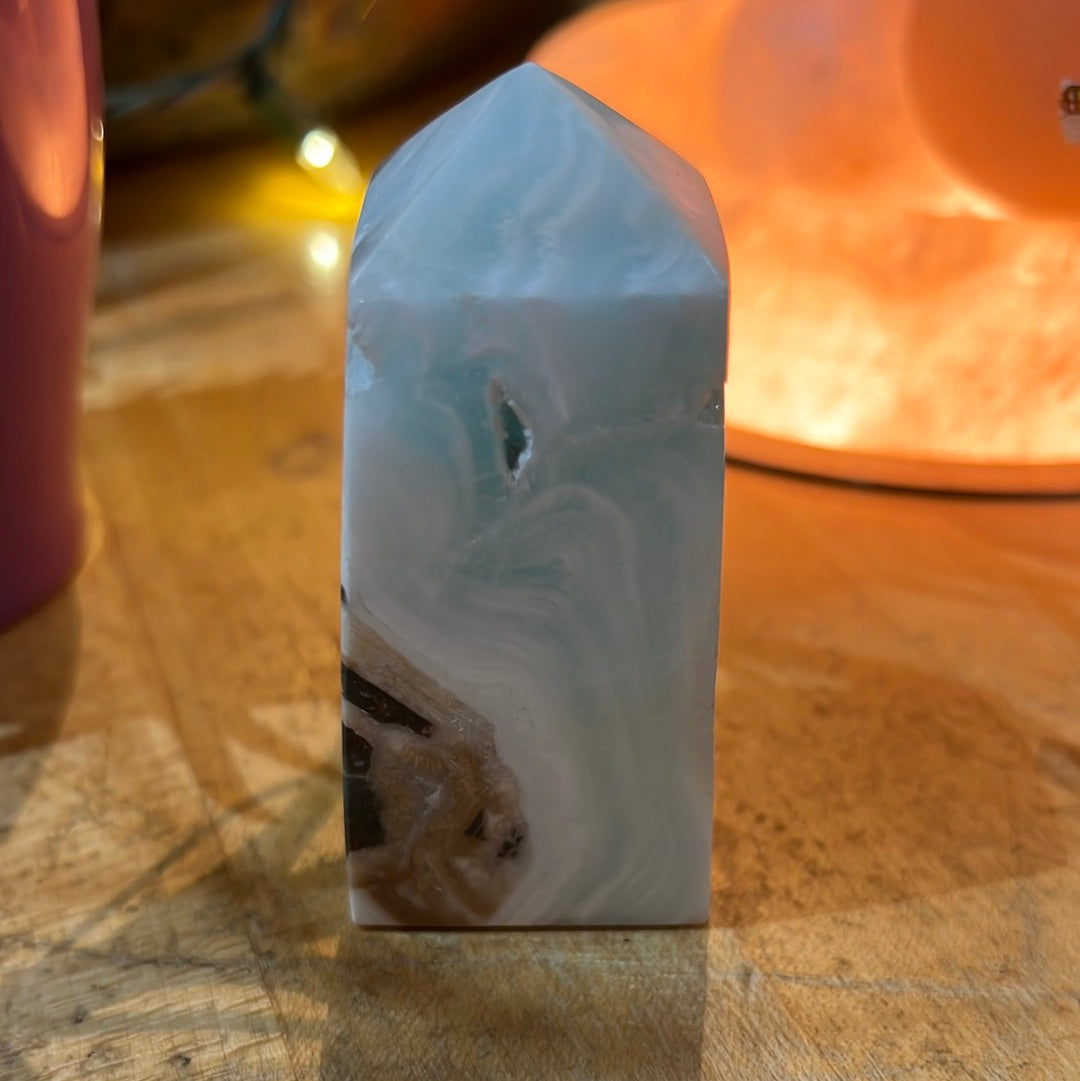 Caribbean Blue Calcite Tower