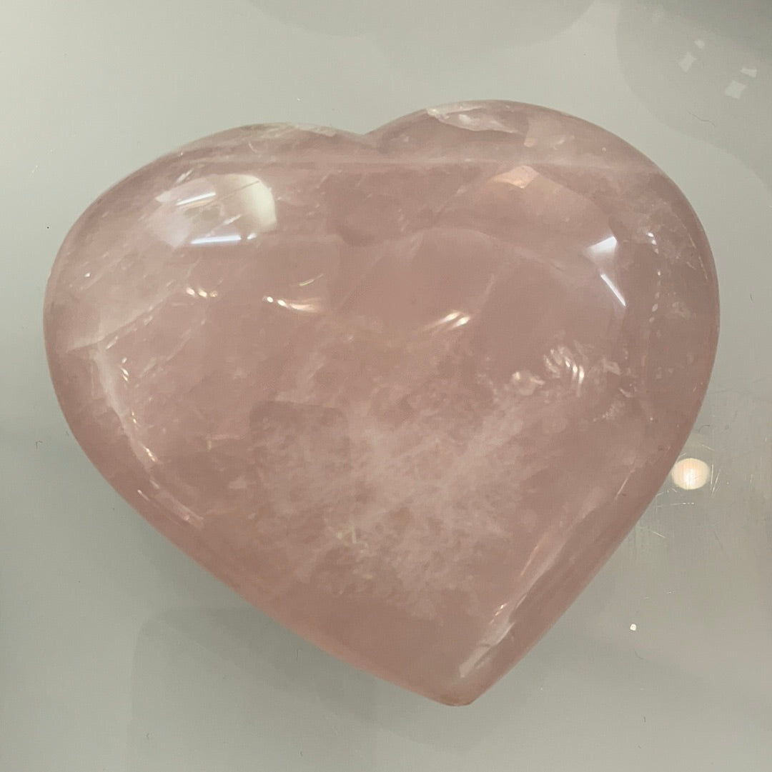Rose Quartz Heart - Lg
