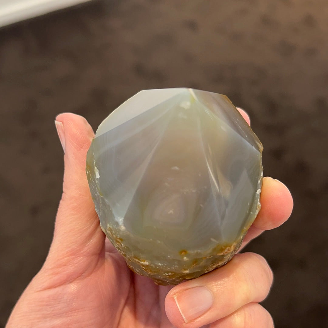 Agate Half Polished Point