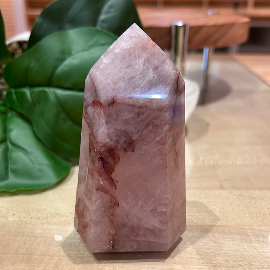 Red Hematoid Quartz Tower