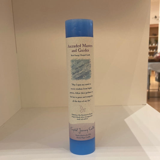 Ascended Masters and Guides  - Crystal Journey Thin Pillar Candle