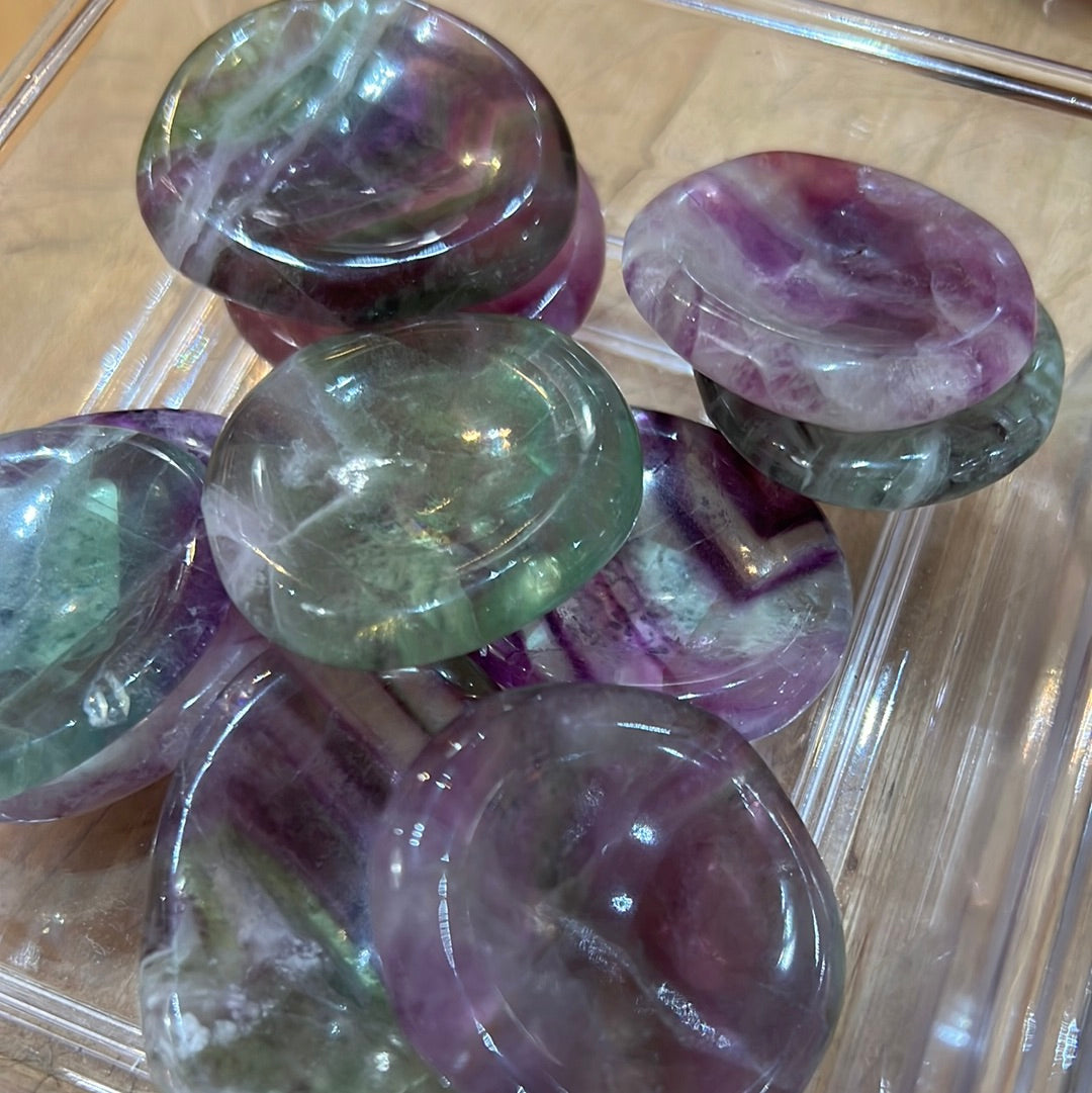 Rainbow Fluorite Worry Stone