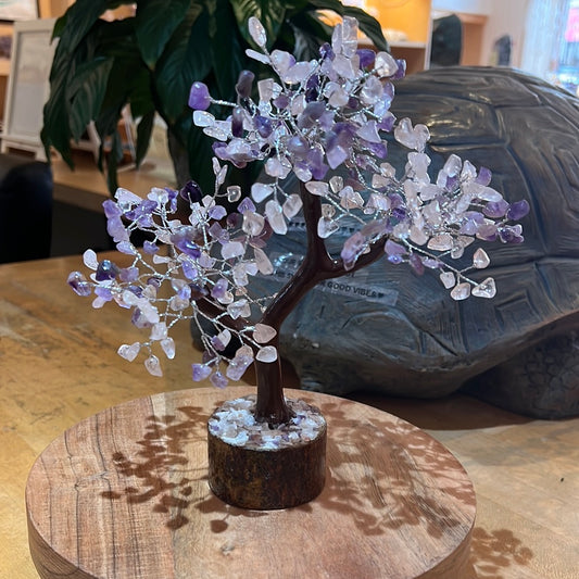 Amethyst And Rose Quartz Tree