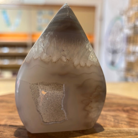 Druzy Agate Flame