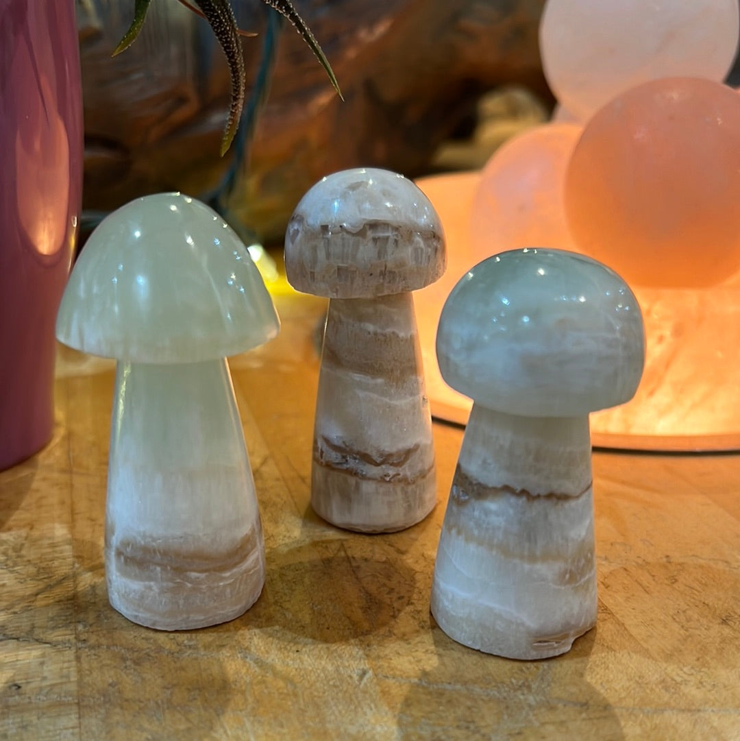 Caribbean Blue Calcite Mushroom