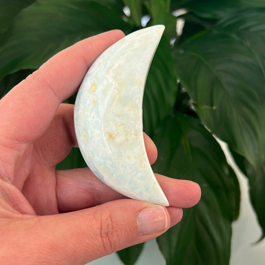Caribbean Blue Calcite Moon