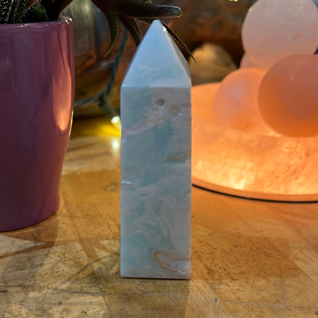 Caribbean Blue Calcite Tower