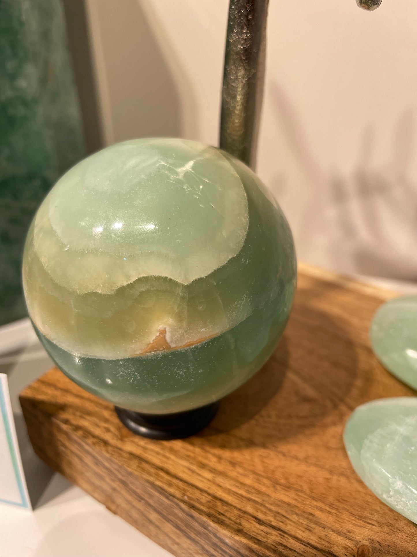 Pistachio Calcite Sphere