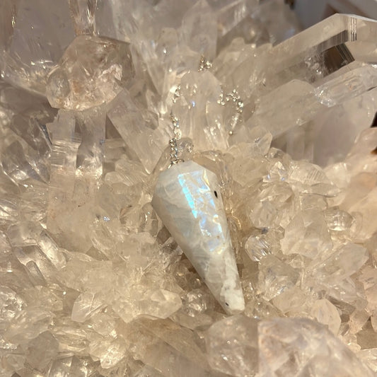 Rainbow Moonstone Pendulum