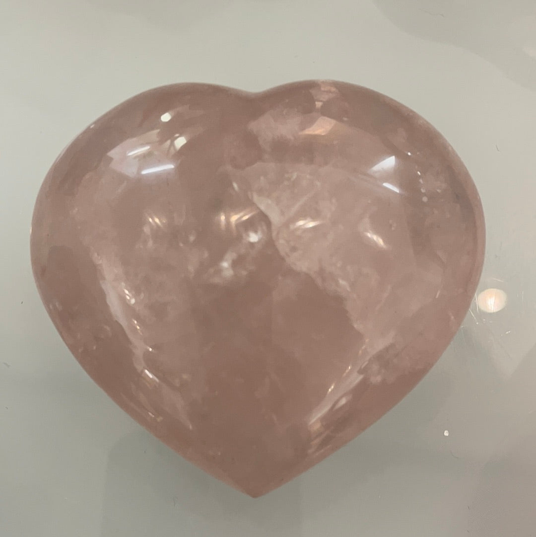 Rose Quartz Heart - Lg