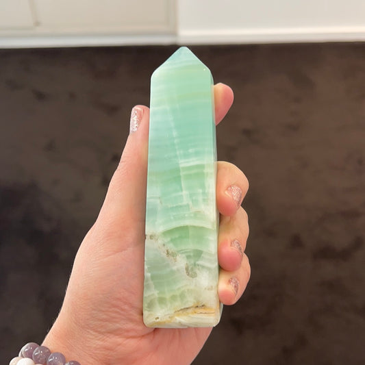 Pistachio Calcite Tower