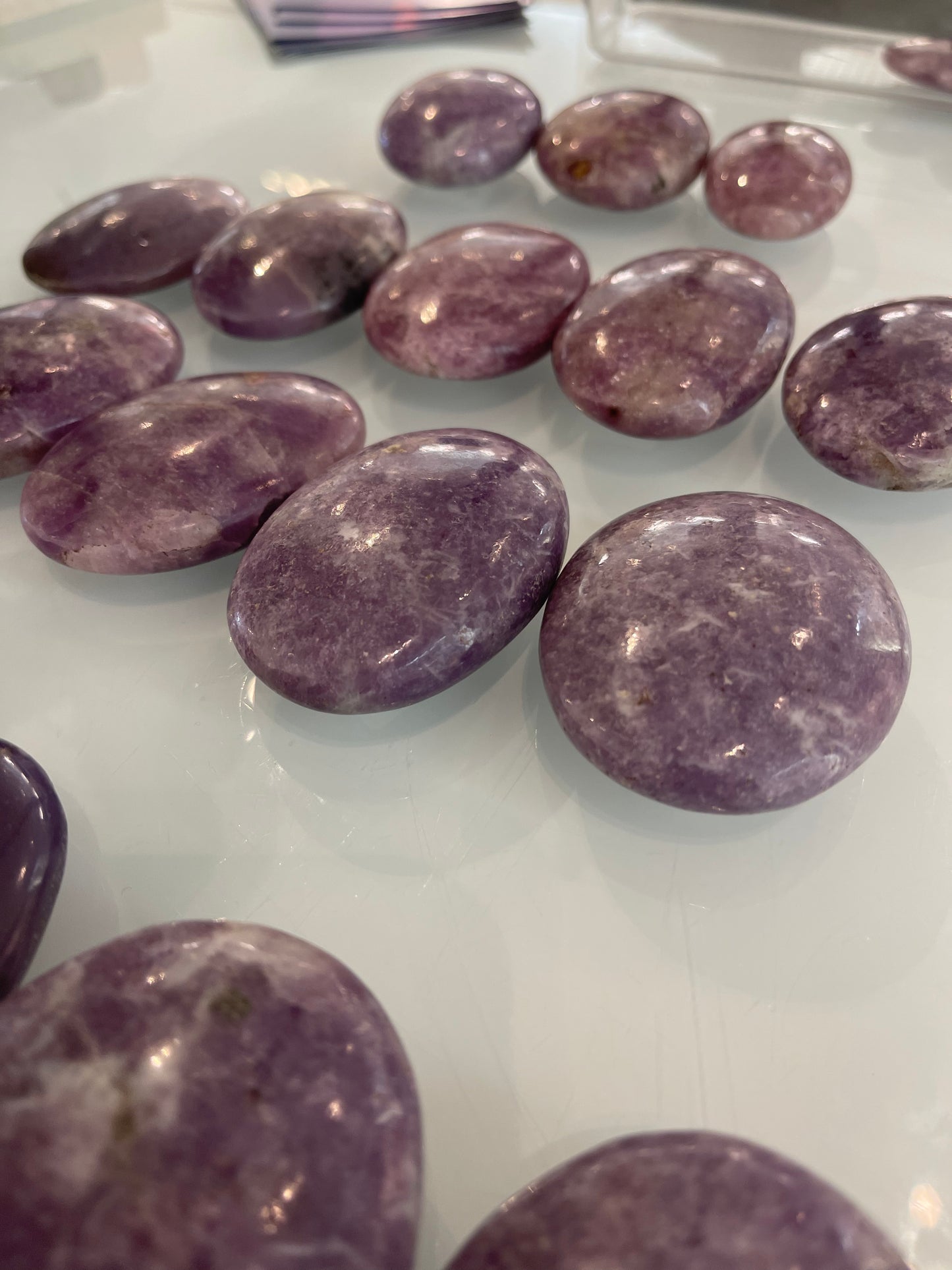 Lepidolite Palm Stones