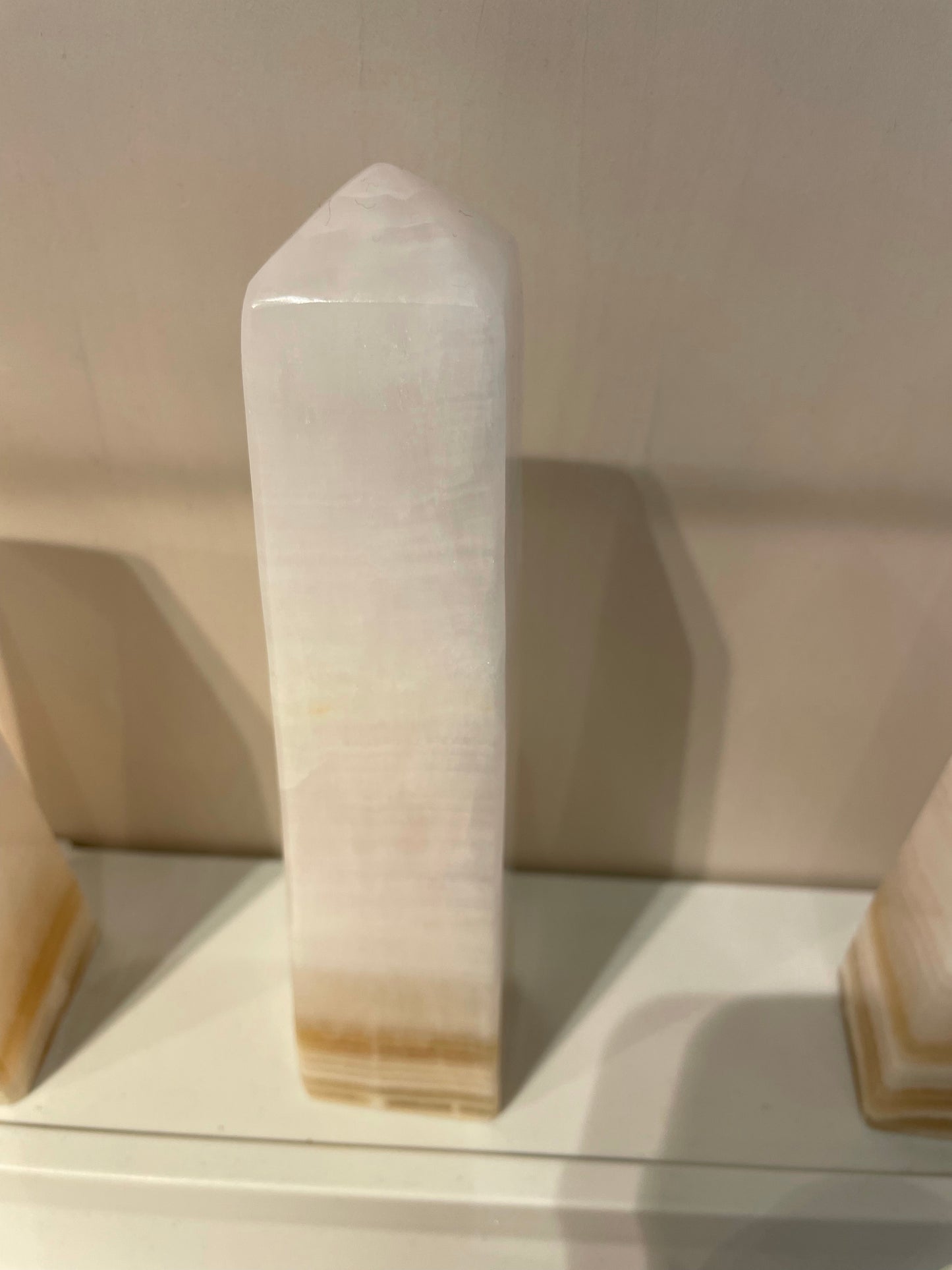 Pink Calcite Tower Large
