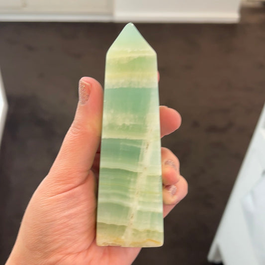 Pistachio Calcite Tower