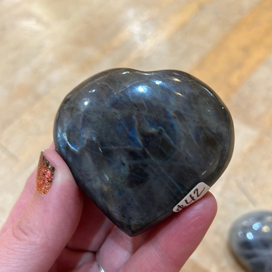 Labradorite Heart