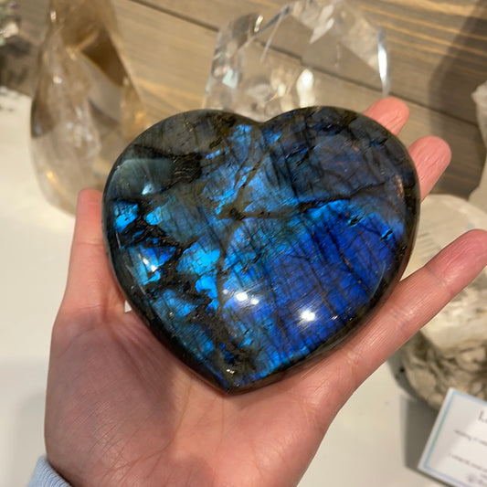 Large Labradorite Heart