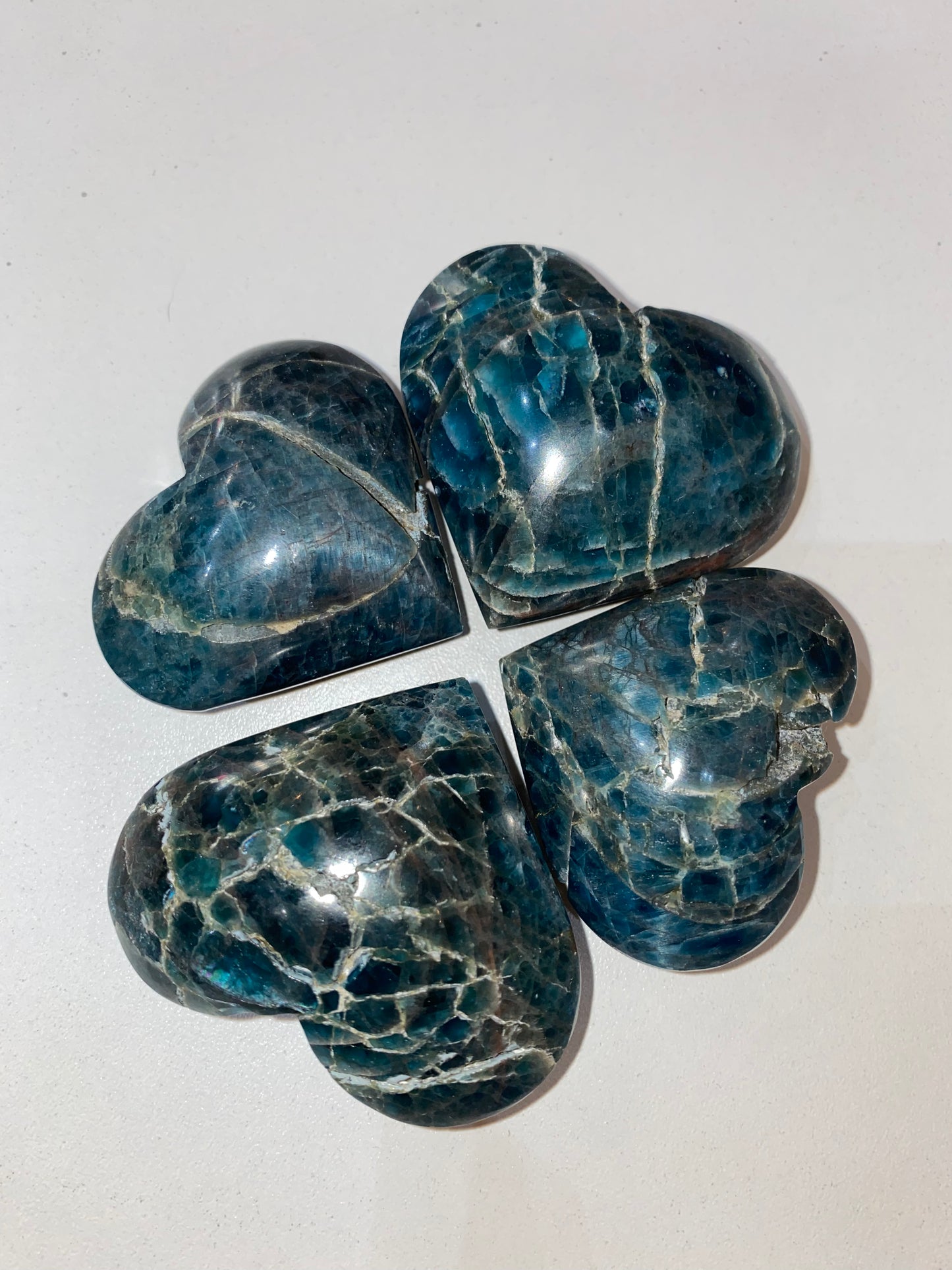 Blue Apatite Heart