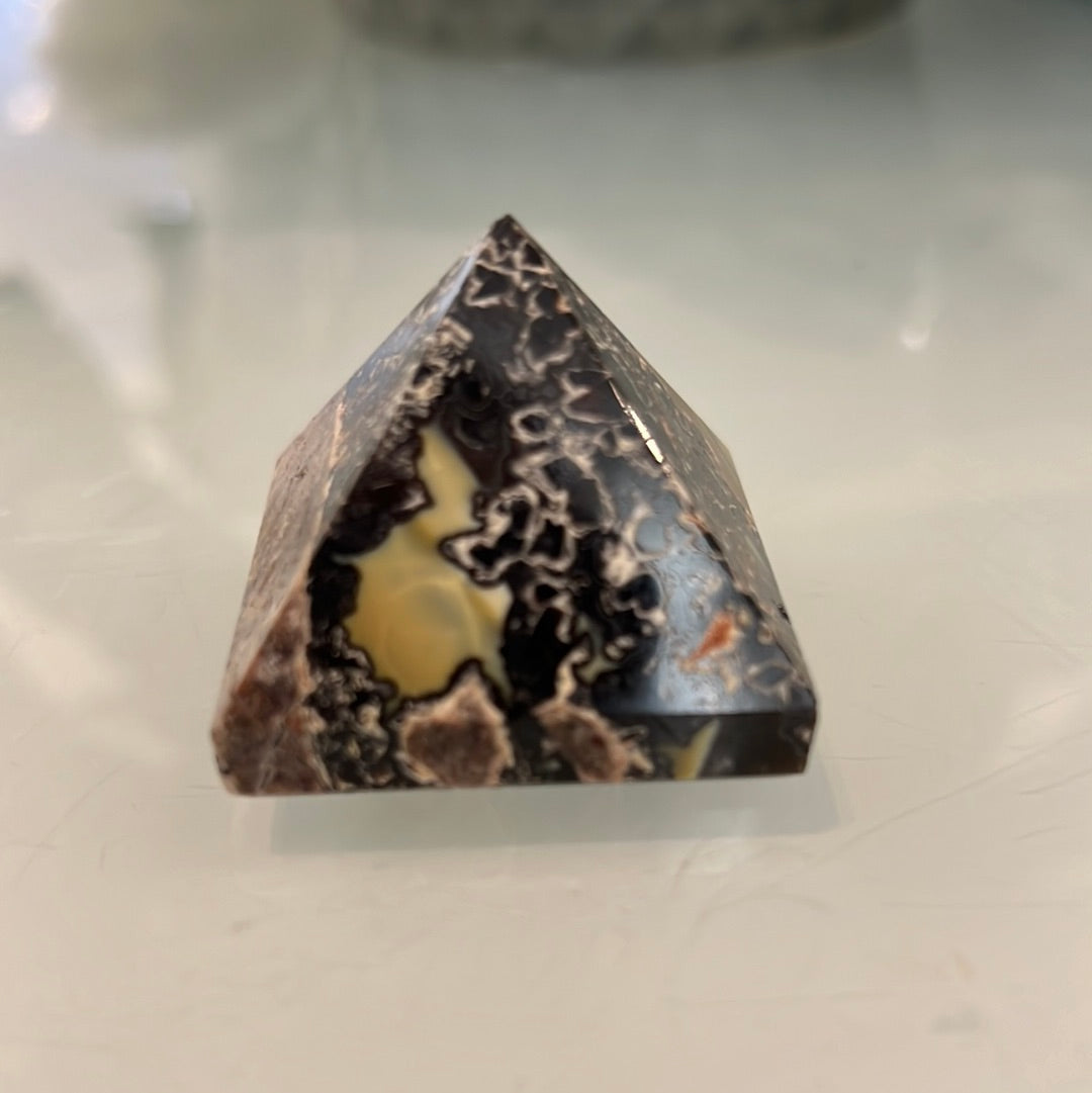 Mosaic Chalcedony Pyramid