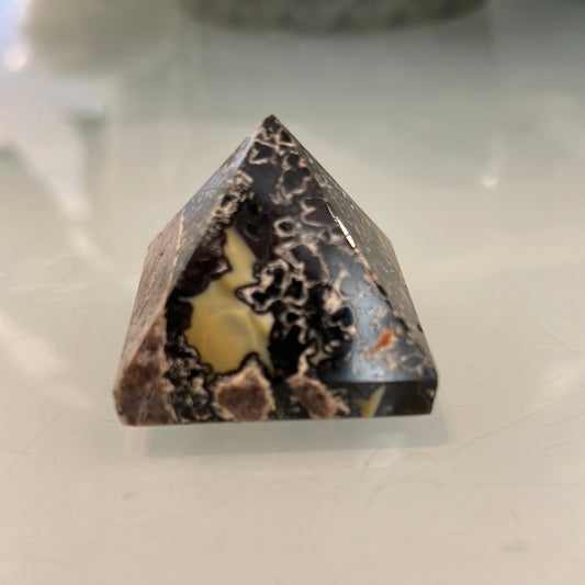 Mosaic Chalcedony Pyramid