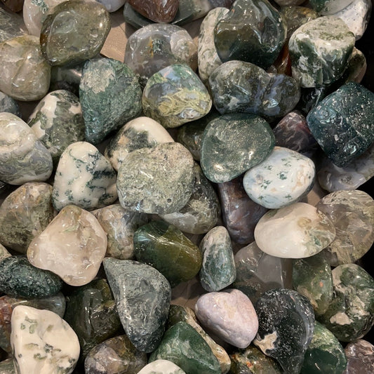 Moss Agate Tumble