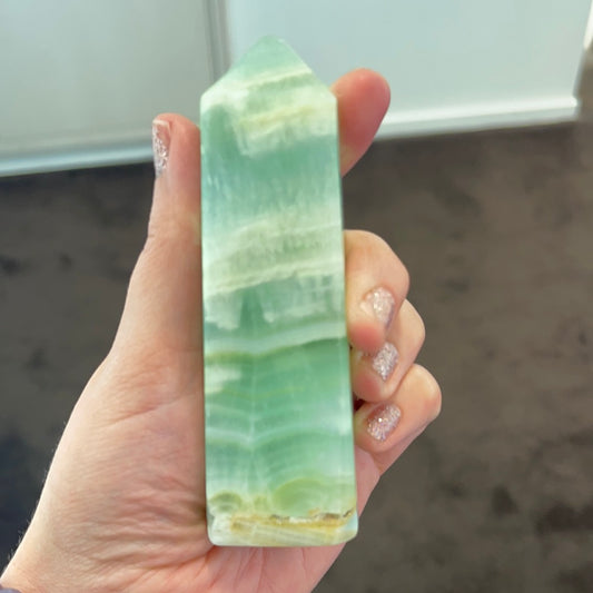 Pistachio Calcite Tower